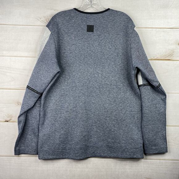 Adidas Adicross Jacket Mens L Blue Heather Golf Coach Performance Outerwear - Picture 9 of 10